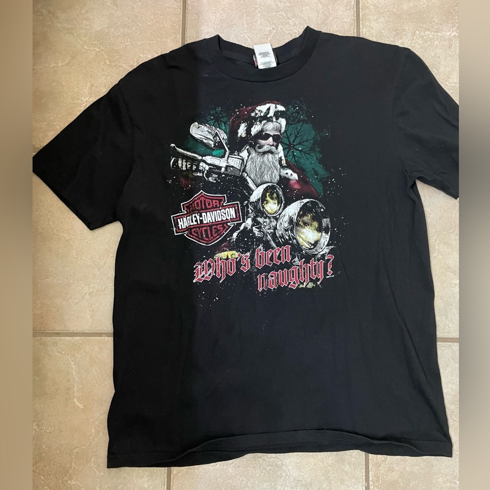 Christmas Vintage short sleeve Harley tee.